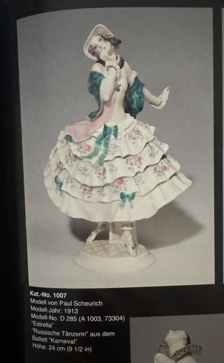Meissen Estrella Figurine, From The Russian Ballet *carnival* By Paul Scheurich. -photo-8