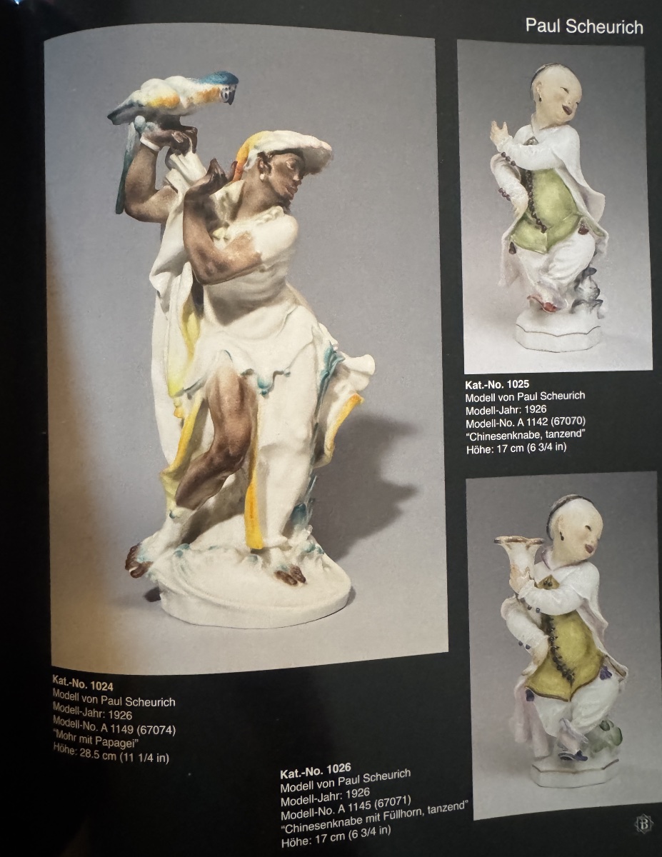 Meissen - Porcelain Figurine, Moor With A Parrot Depicting Nelusco -photo-7