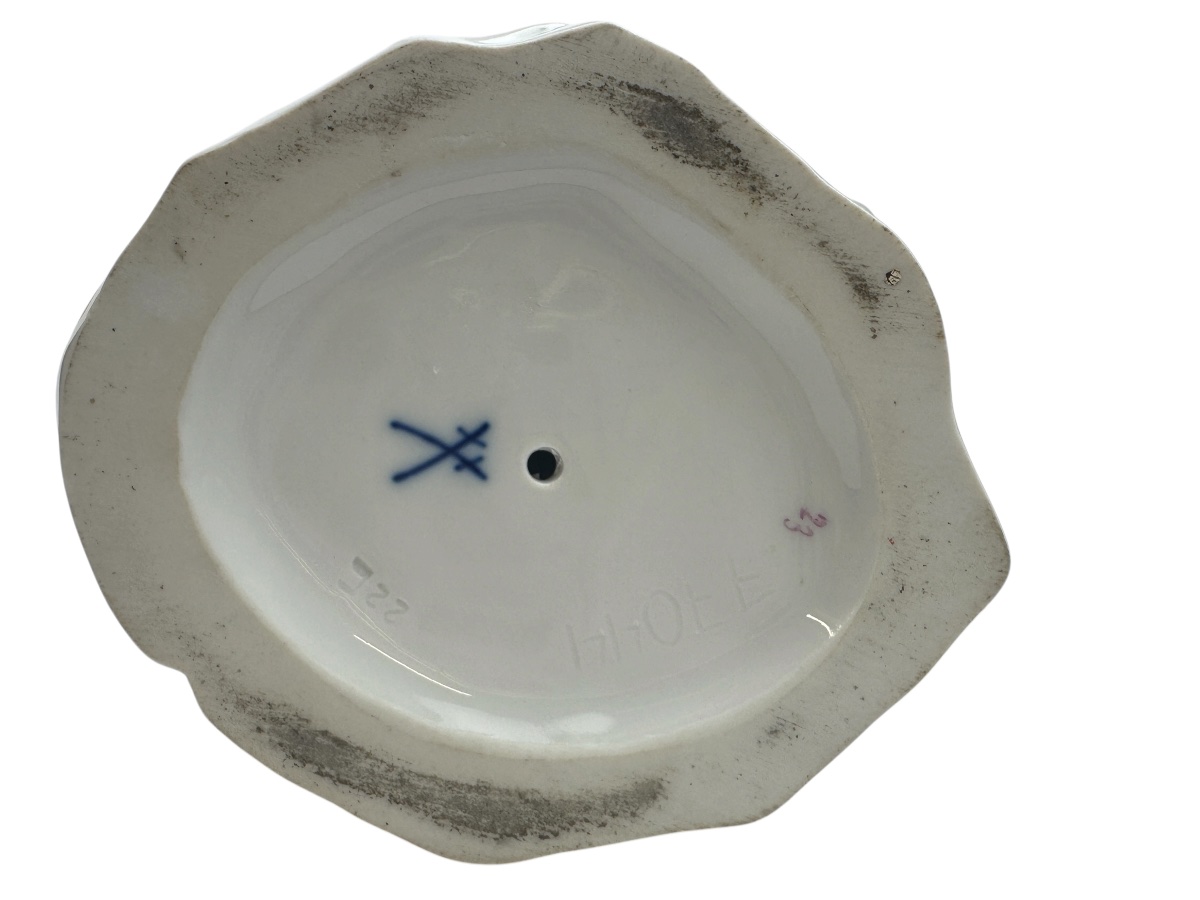 Meissen - Figure en porcelaine Perroquet sur un tronc-photo-3