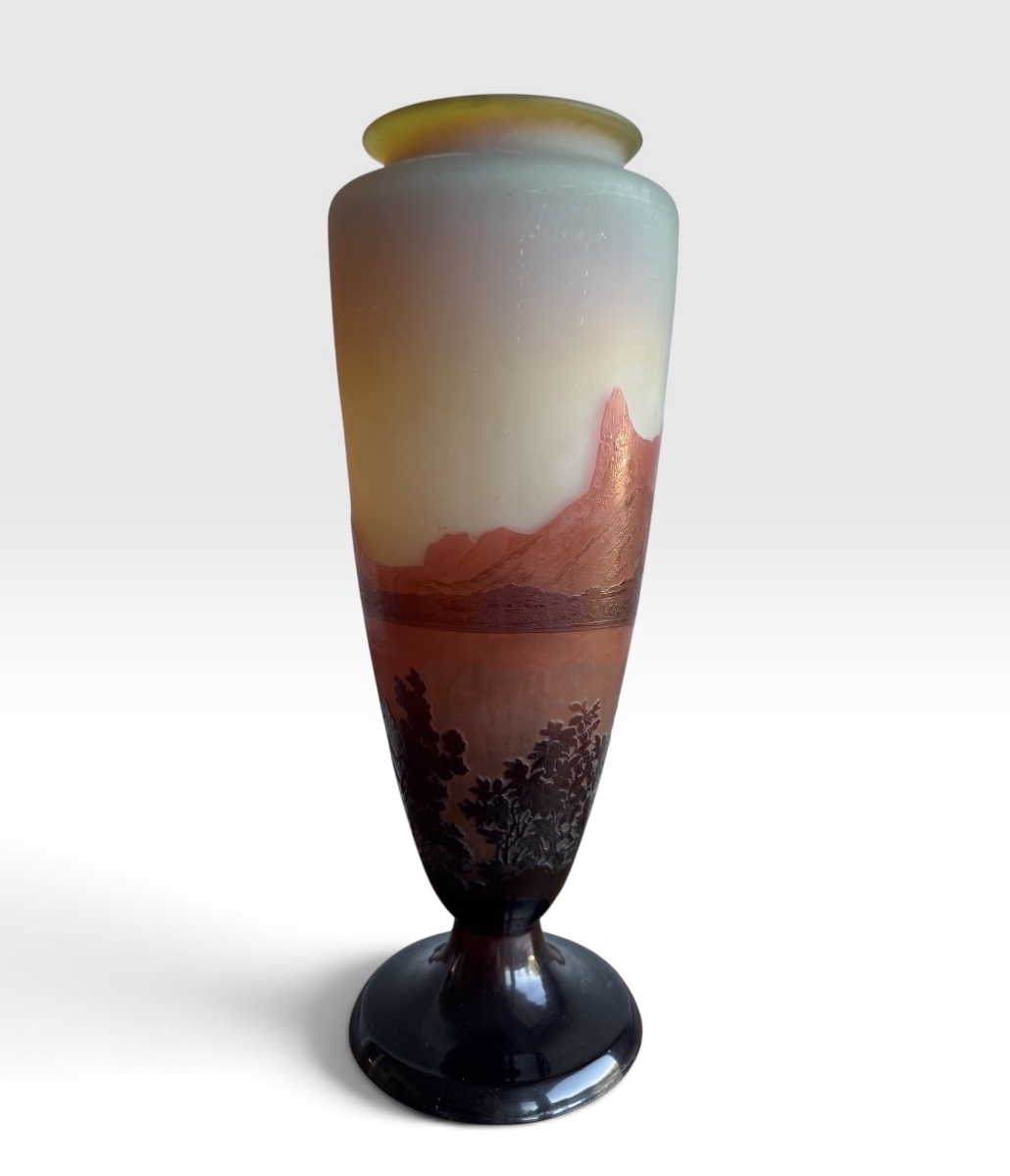 Gallé Vase, Rio De Janeiro - Botafogo Beach And Corcovado -photo-2