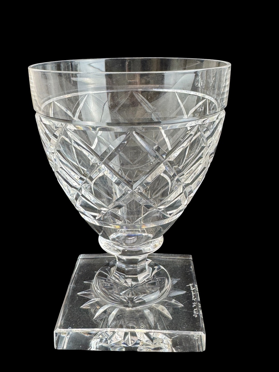 Val Saint Lambert "gondole" Model, "losange" Size - Water Glass. -photo-4