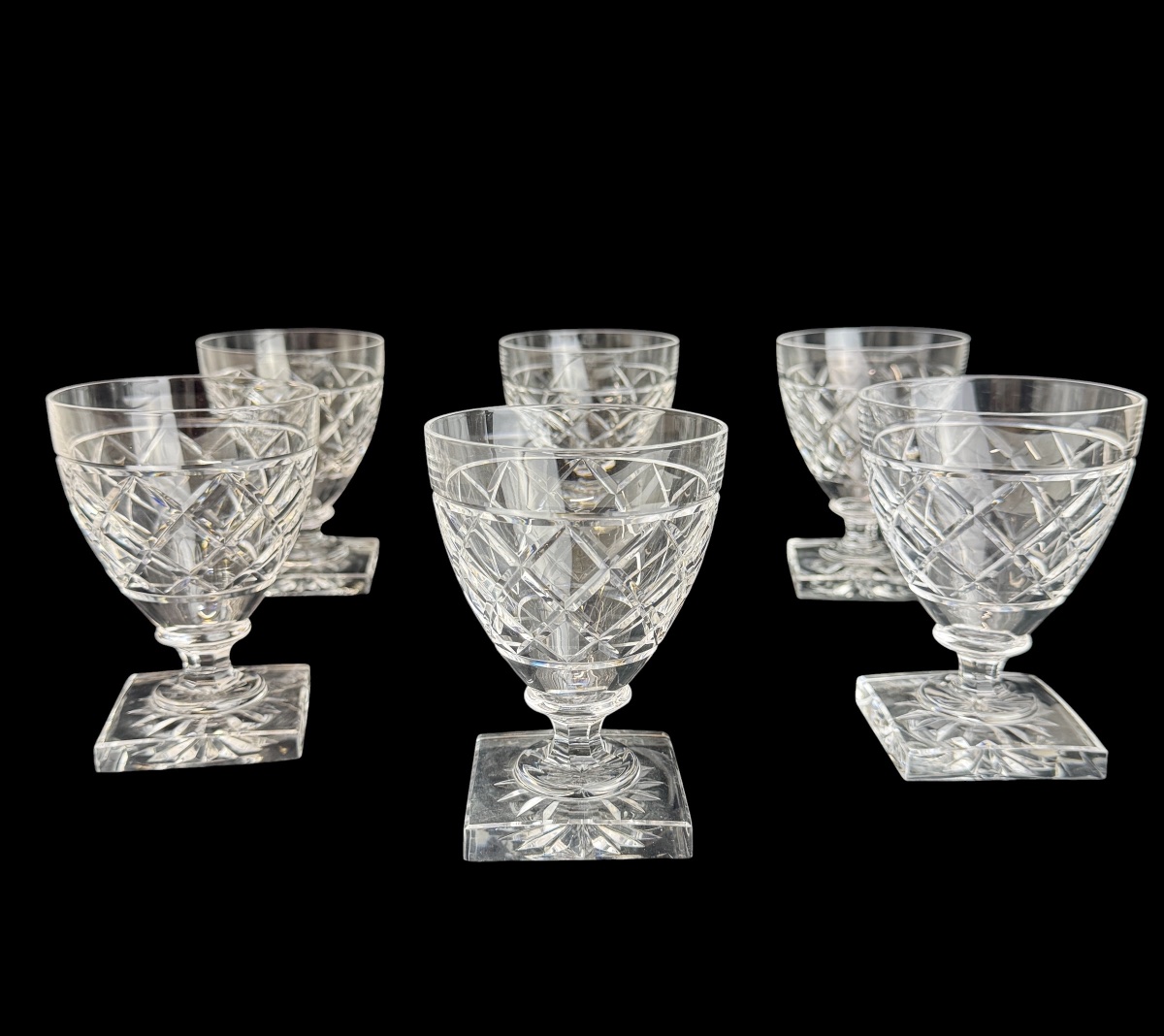 Val Saint Lambert "gondole" Model, "losange" Size - Water Glass. 