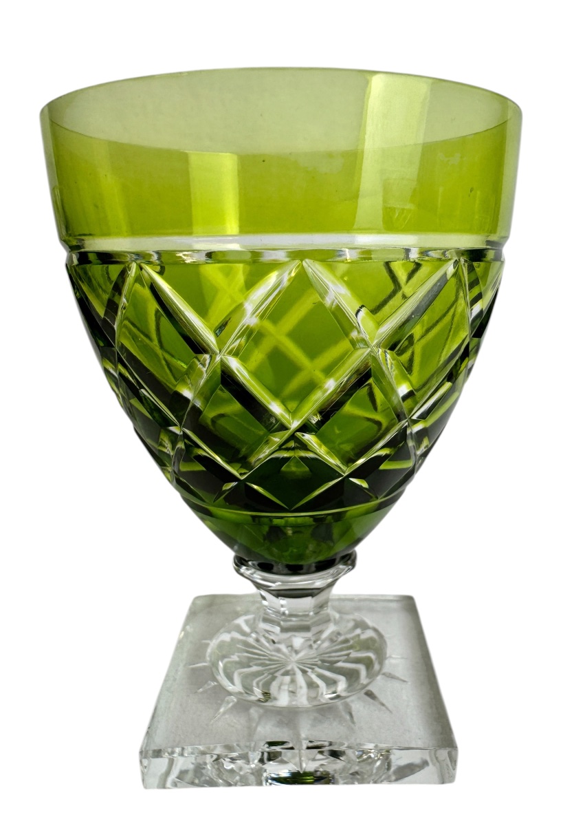 Val Saint Lambert modèle Gondole taille Losange - Verre à vin.-photo-2