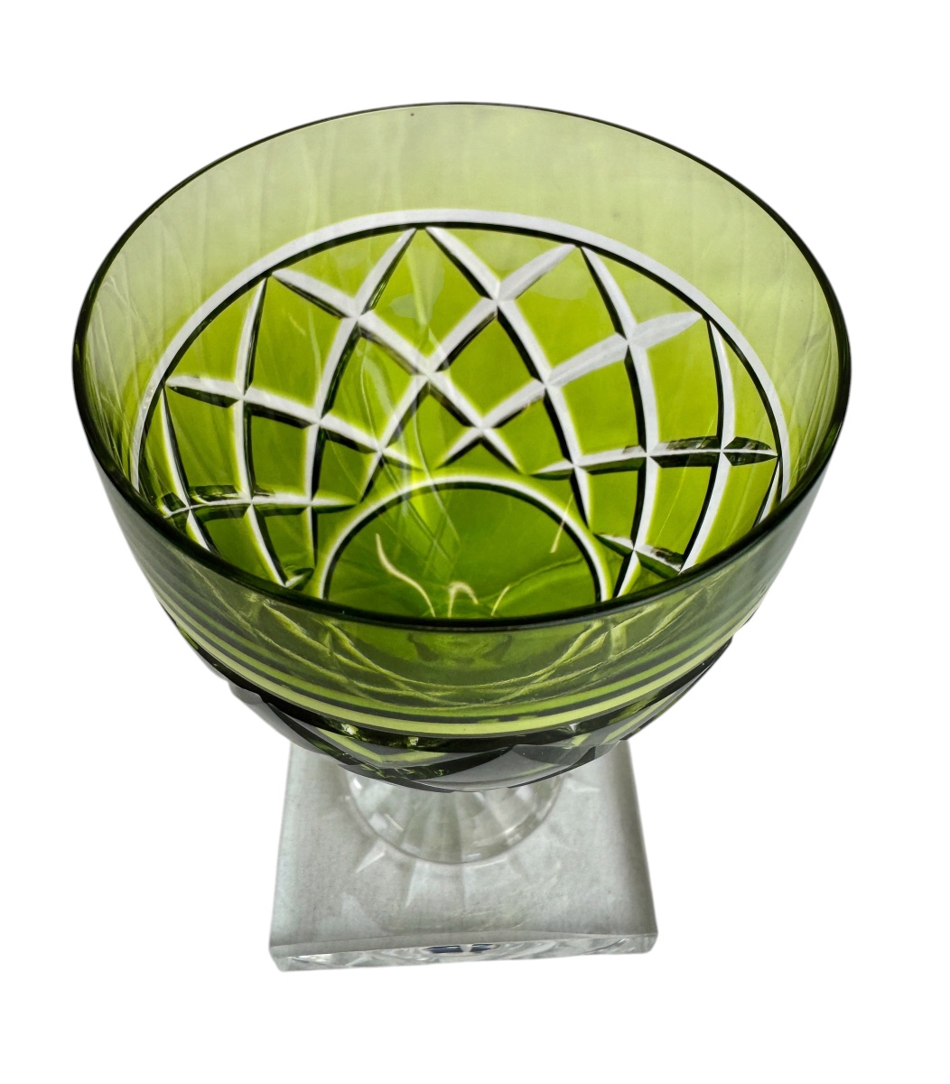 Val Saint Lambert modèle Gondole taille Losange - Verre à vin.-photo-3