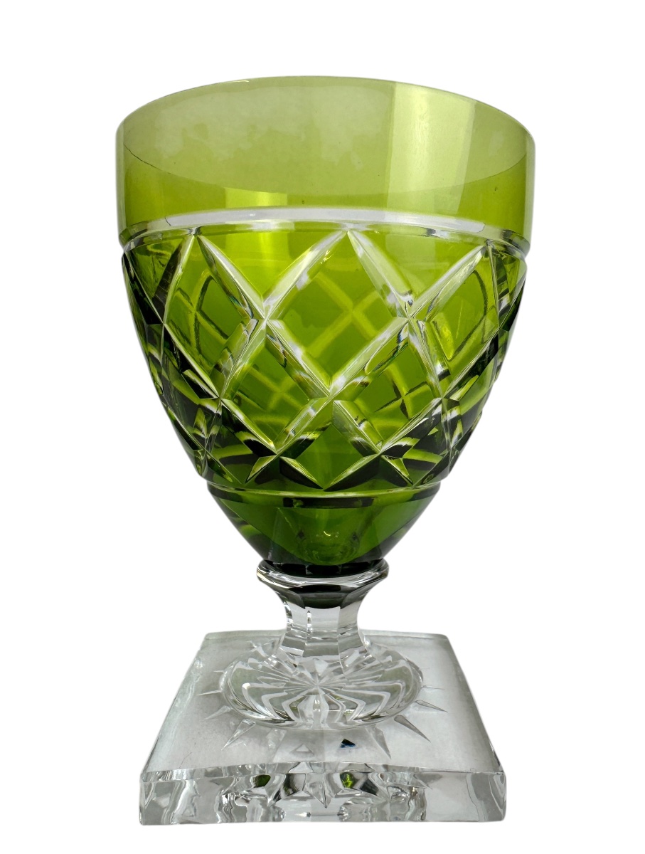 Val Saint Lambert modèle Gondole taille Losange - Verre à vin.-photo-4