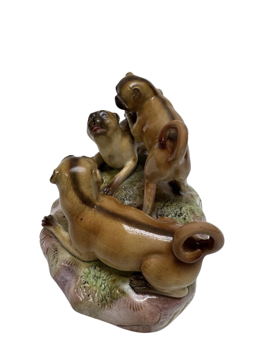 Meissen,  groupe en porcelaine « Carlins »-photo-1