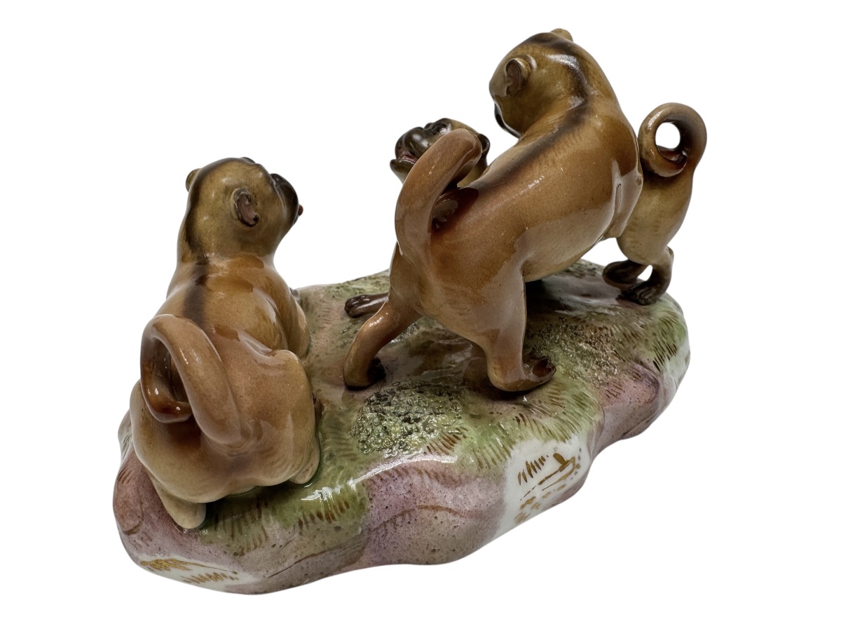 Meissen,  groupe en porcelaine « Carlins »-photo-2