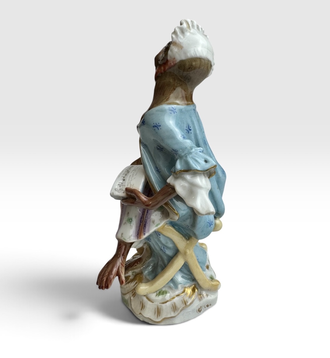 Meissen - Porcelain Figurine Of A Monkey As A Singer From The "orchestra Of S" Series-photo-2