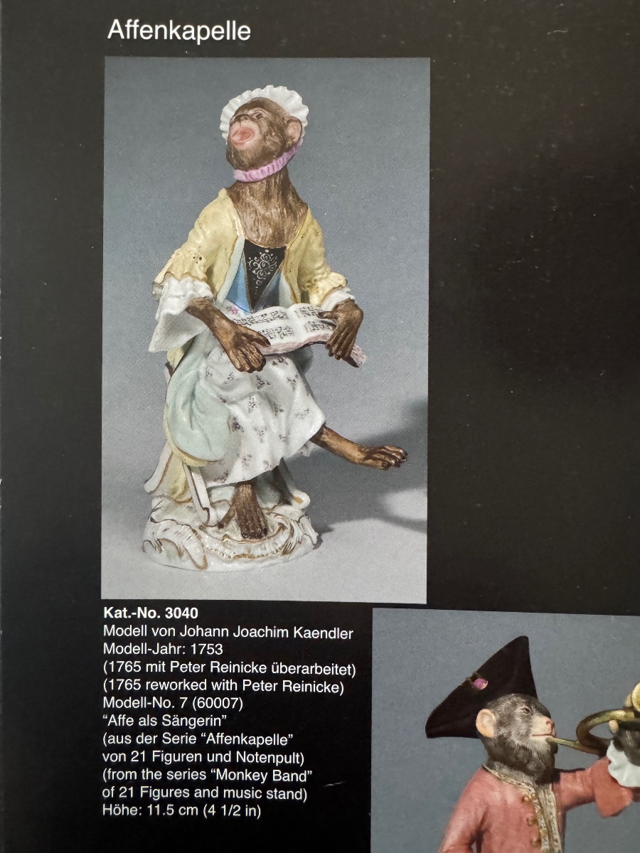 Meissen - Porcelain Figurine Of A Monkey As A Singer From The "orchestra Of S" Series-photo-5