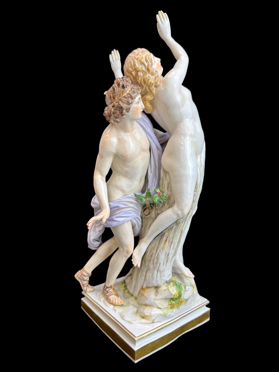 Meissen - Groupe en porcelaine   « Apollon et Daphné »-photo-2