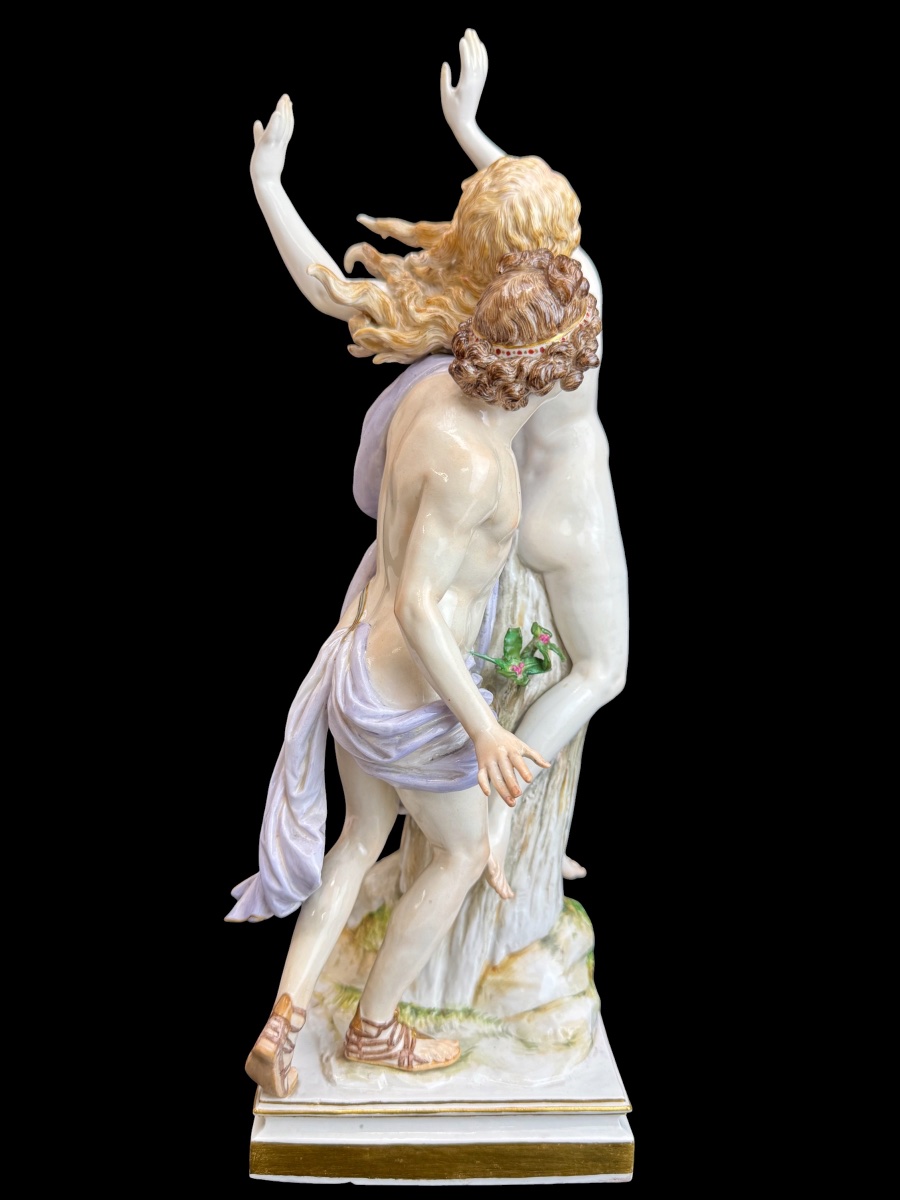 Meissen - Groupe en porcelaine   « Apollon et Daphné »-photo-3