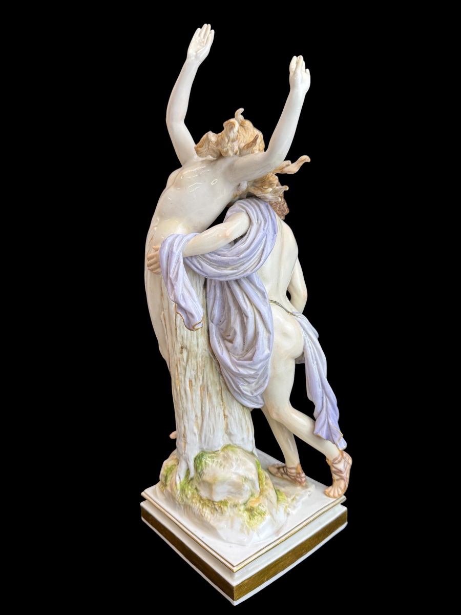 Meissen - Groupe en porcelaine   « Apollon et Daphné »-photo-2