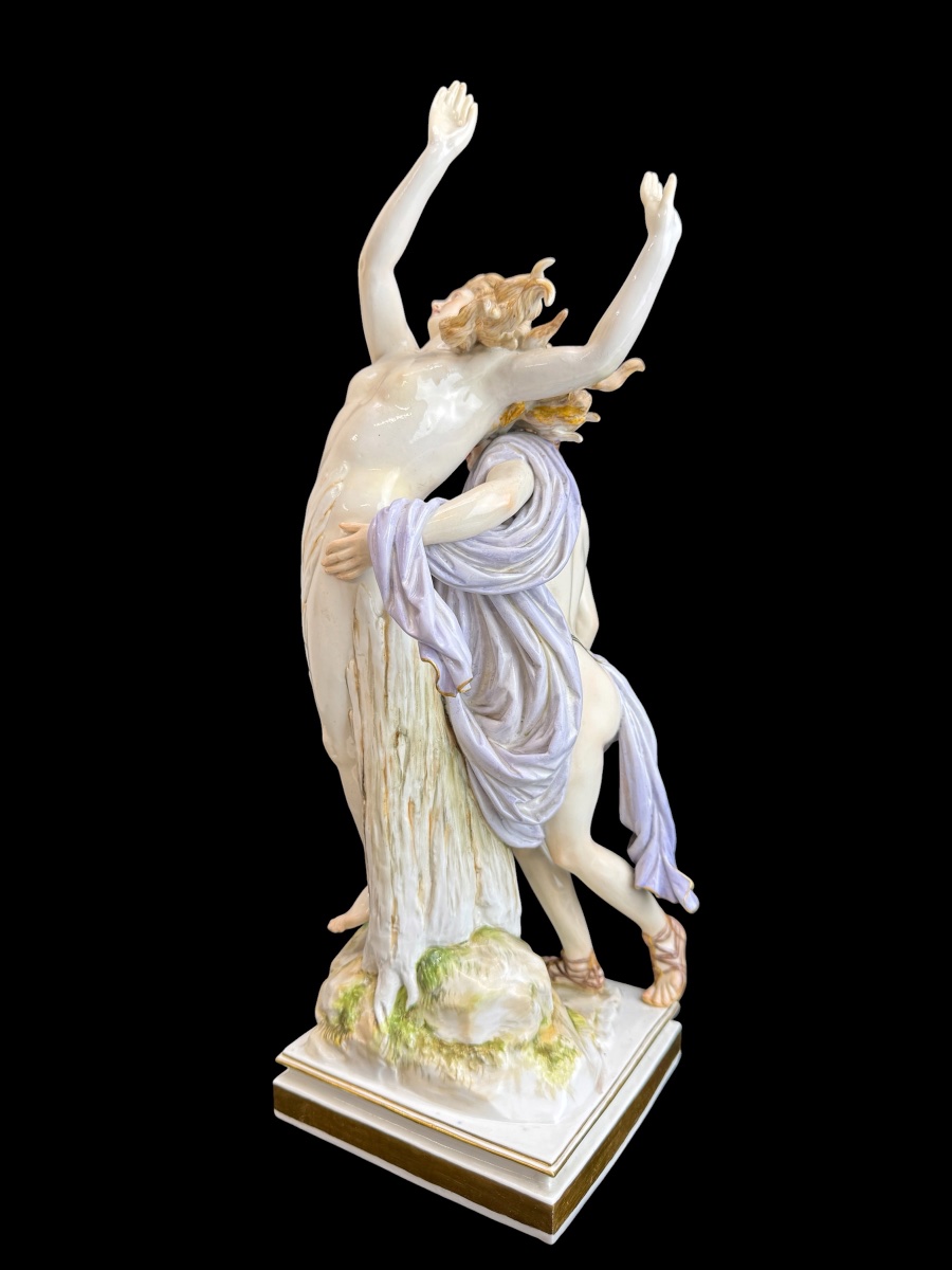 Meissen - Groupe en porcelaine   « Apollon et Daphné »-photo-3