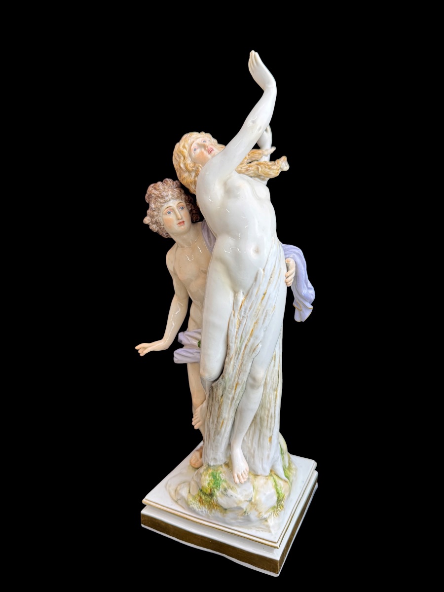 Meissen - Groupe en porcelaine   « Apollon et Daphné »-photo-5