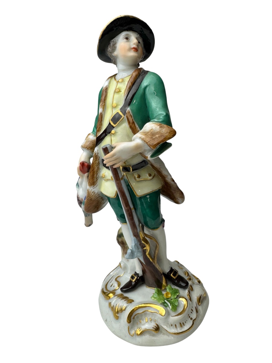 Meissen - Figurine Of A Hunter With A Duck-photo-3