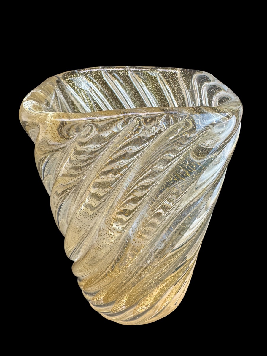 Archimede Seguso - Murano vase torsadée-photo-3
