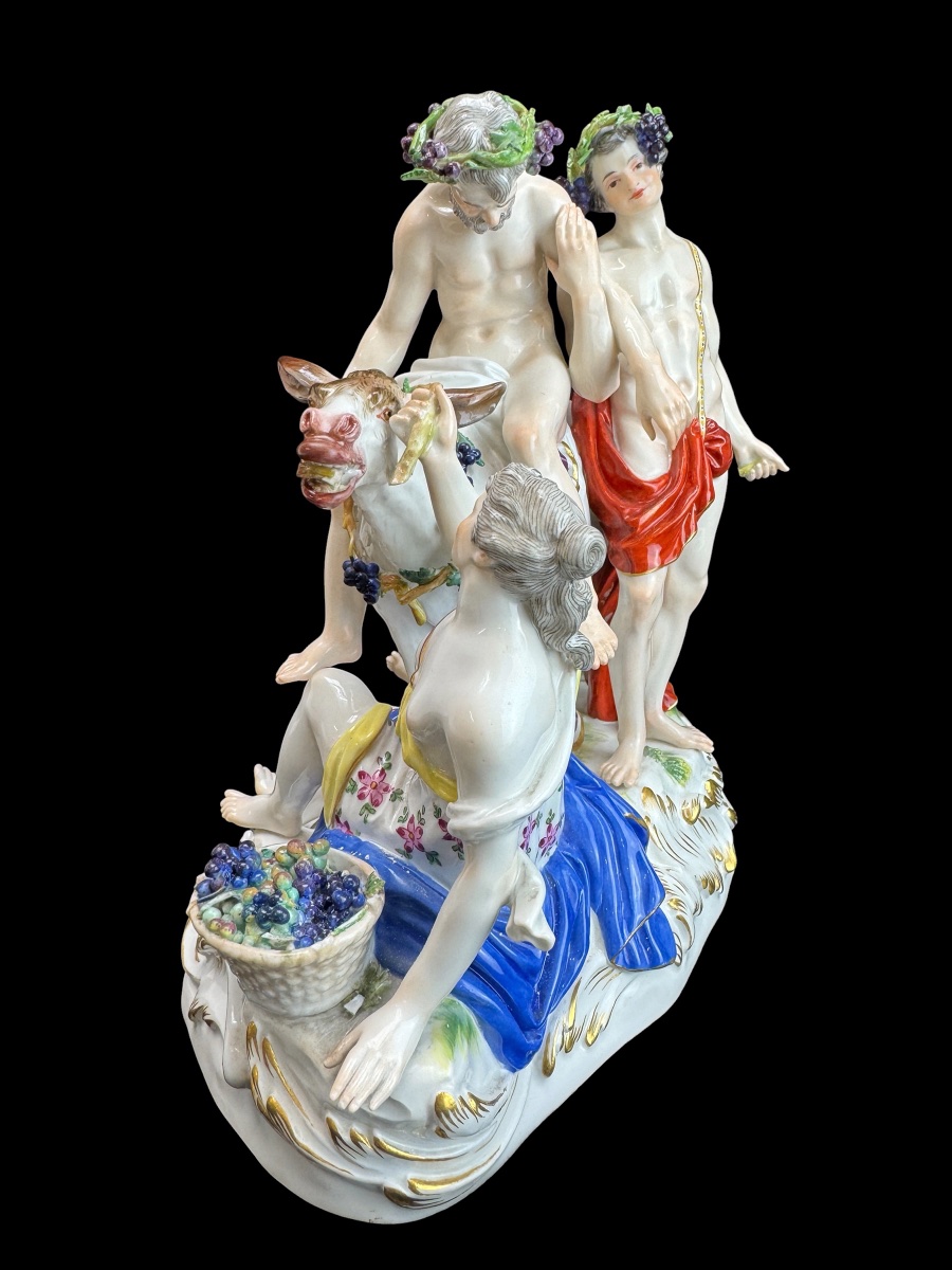 Meissen - Groupe Silène sur un âne-photo-2