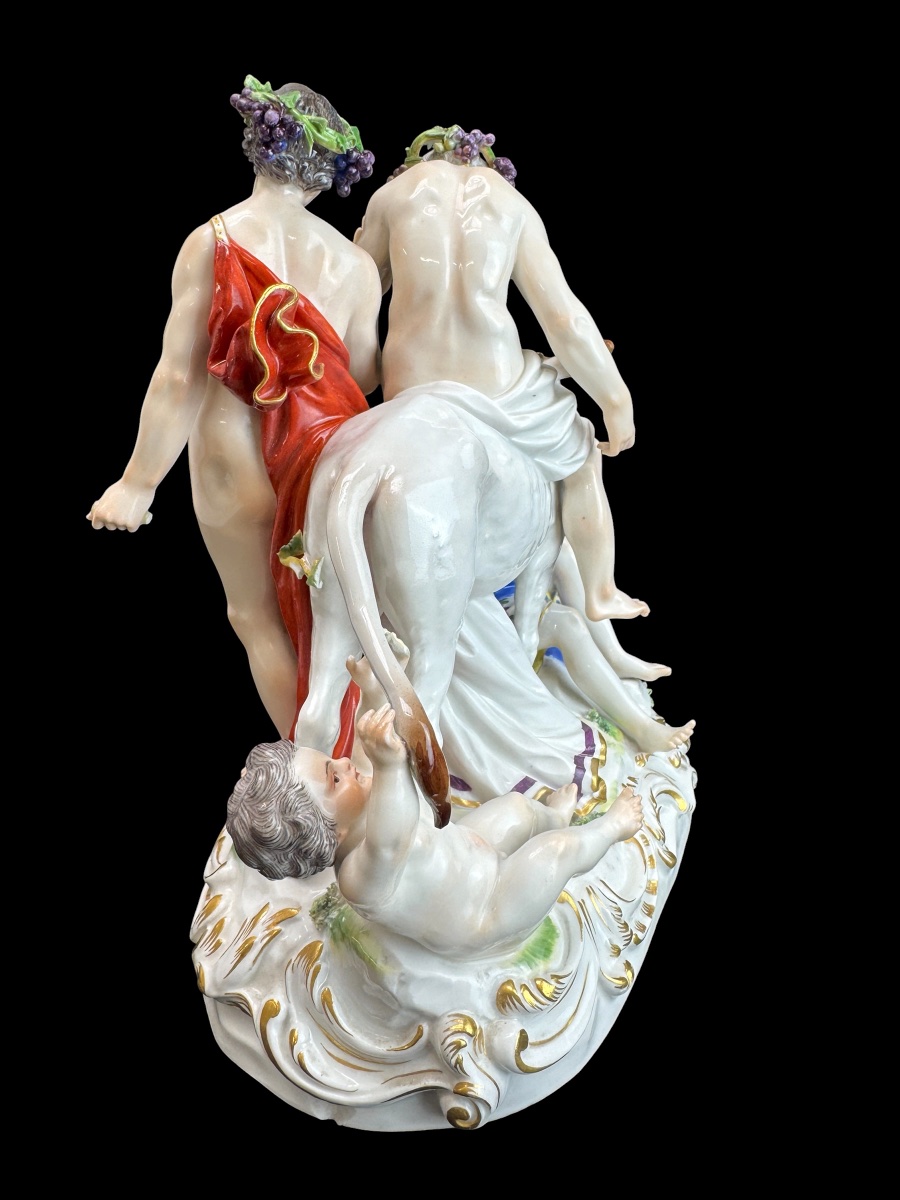 Meissen - Groupe Silène sur un âne-photo-2