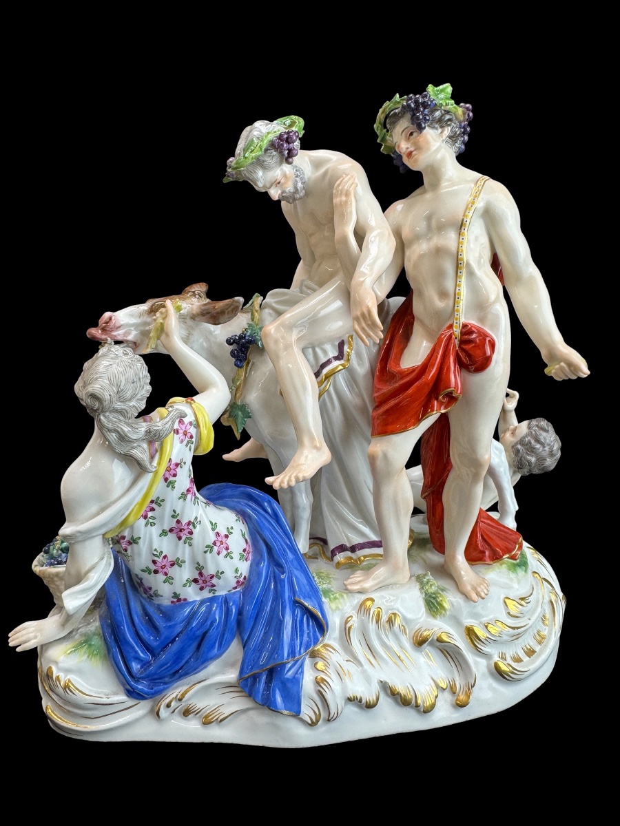 Meissen - Groupe Silène sur un âne