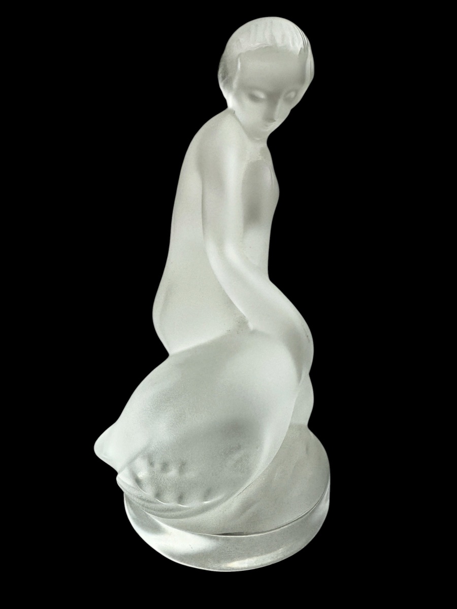 Lalique Statuette « Léda et le cygne ».-photo-3
