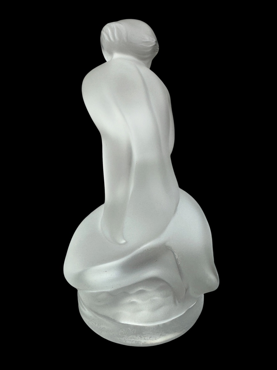 Lalique Statuette « Léda et le cygne ».-photo-1