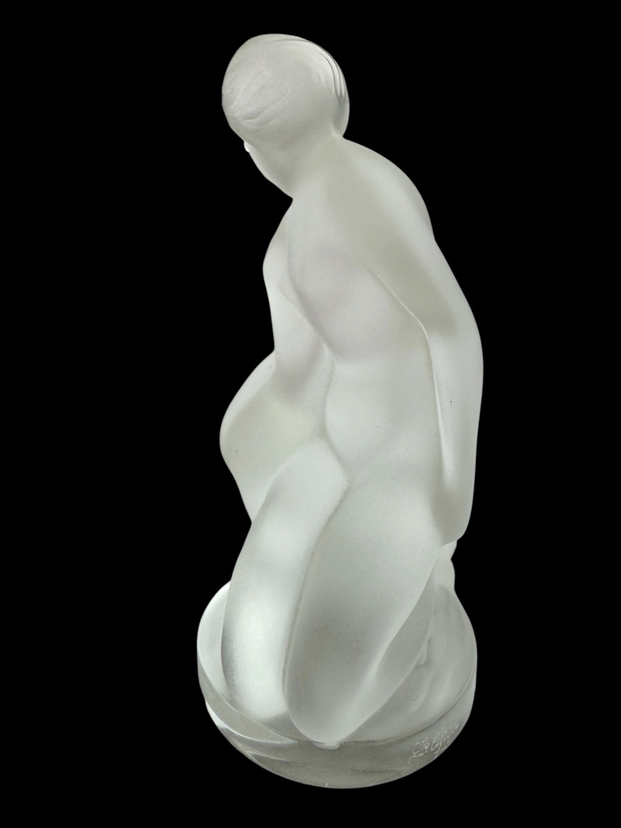 Lalique Statuette « Léda et le cygne ».-photo-2