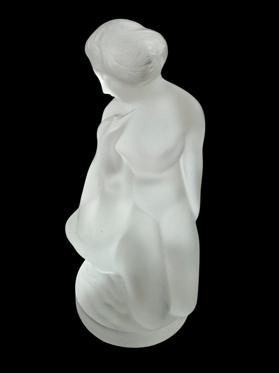 Lalique Statuette « Léda et le cygne ».-photo-3
