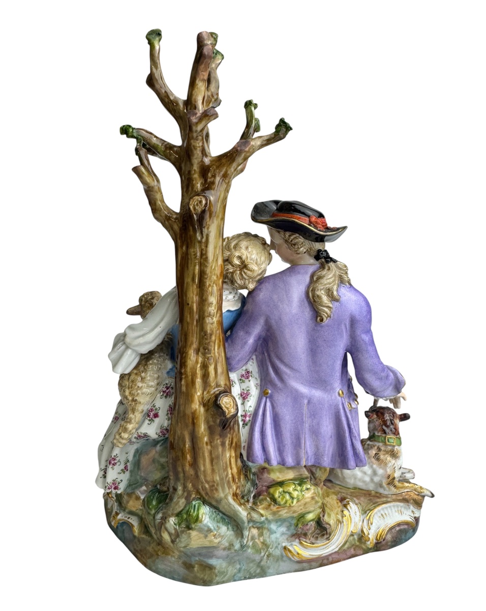 Meissen Porcelain Shepherd Group-photo-4