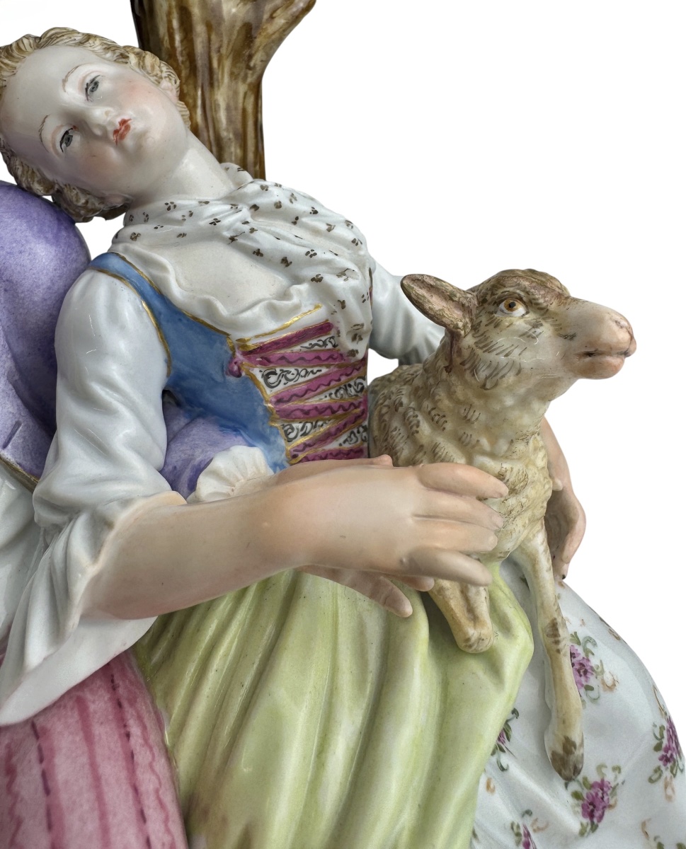 Meissen Porcelain Shepherd Group-photo-4