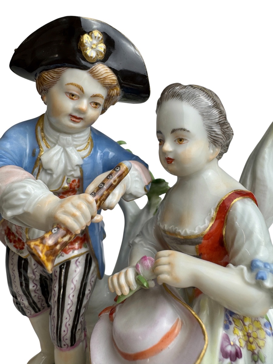 Group Of Children Made Of Meissen Porcelain-photo-4