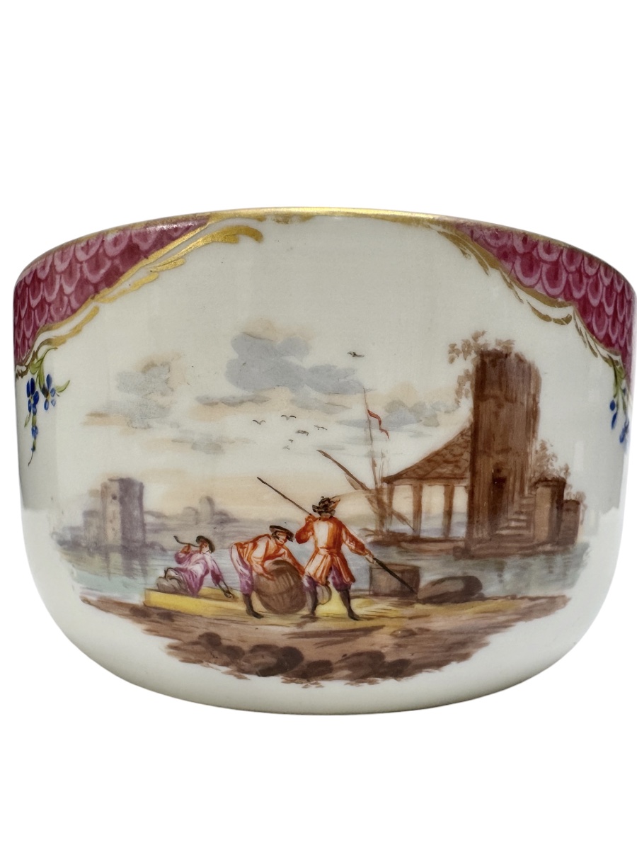 Meissen - Box With A Lid Decorated With Scenes Of Maritime Trade -photo-3