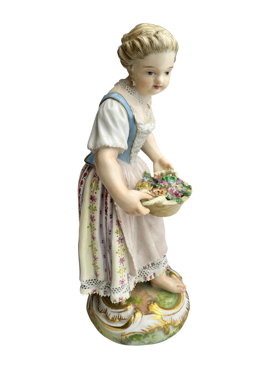 Meissen - Porcelain Figurine Depicting A Young Gardener-photo-2