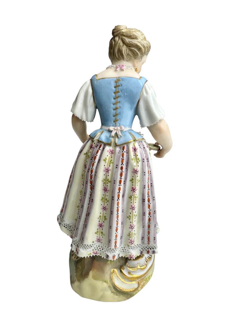 Meissen - Porcelain Figurine Depicting A Young Gardener-photo-3
