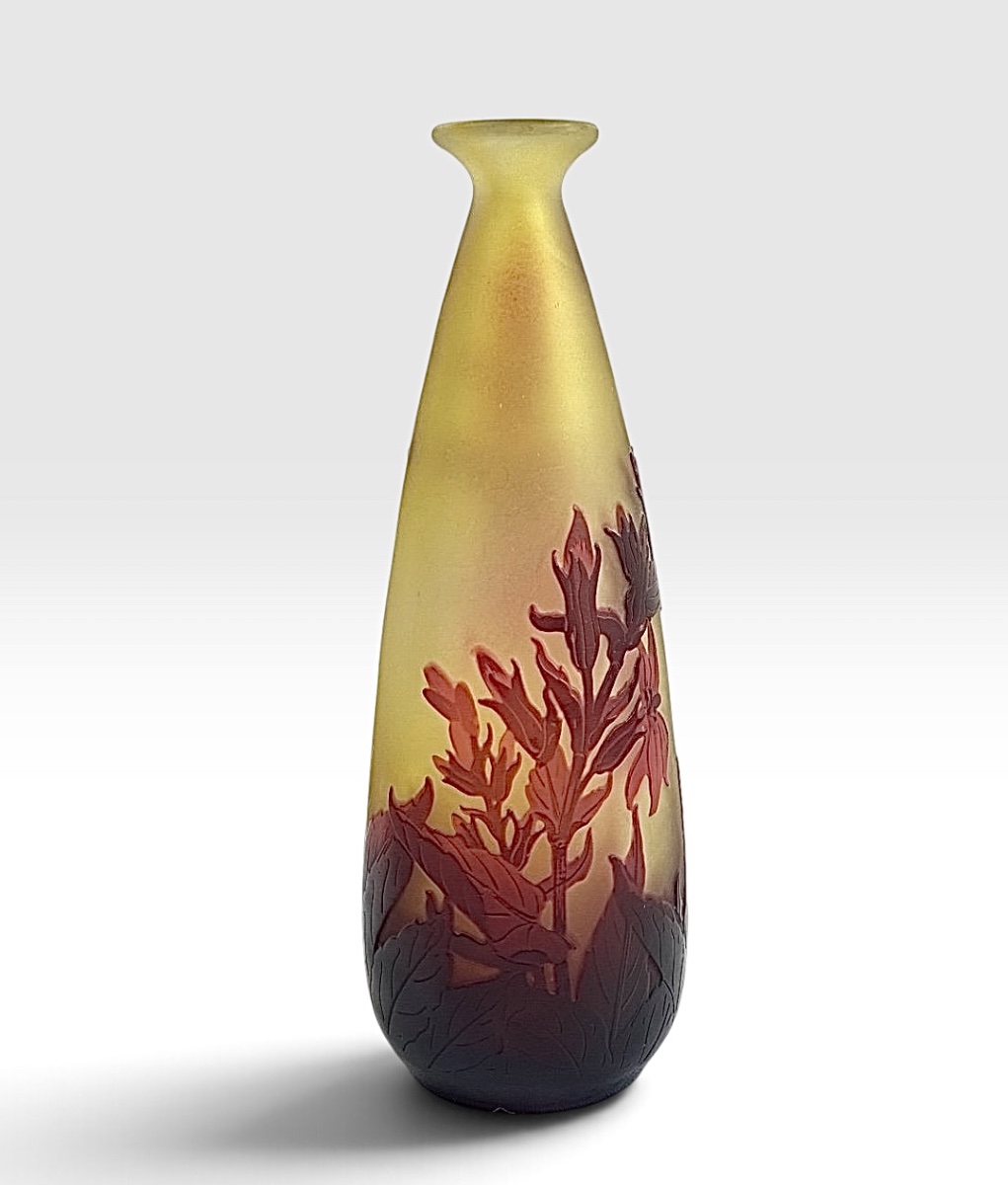 Gallé - "lobelias" Vase-photo-4
