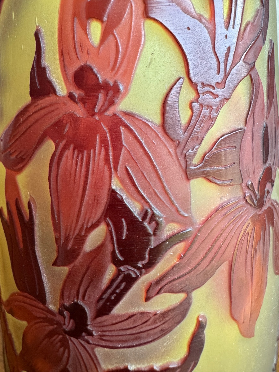 Gallé - "lobelias" Vase-photo-4