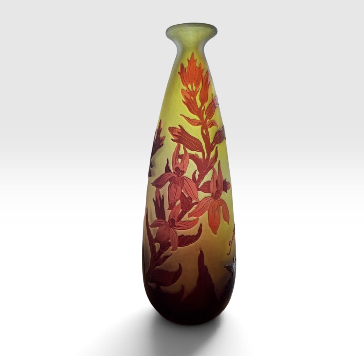 Gallé - "lobelias" Vase-photo-5