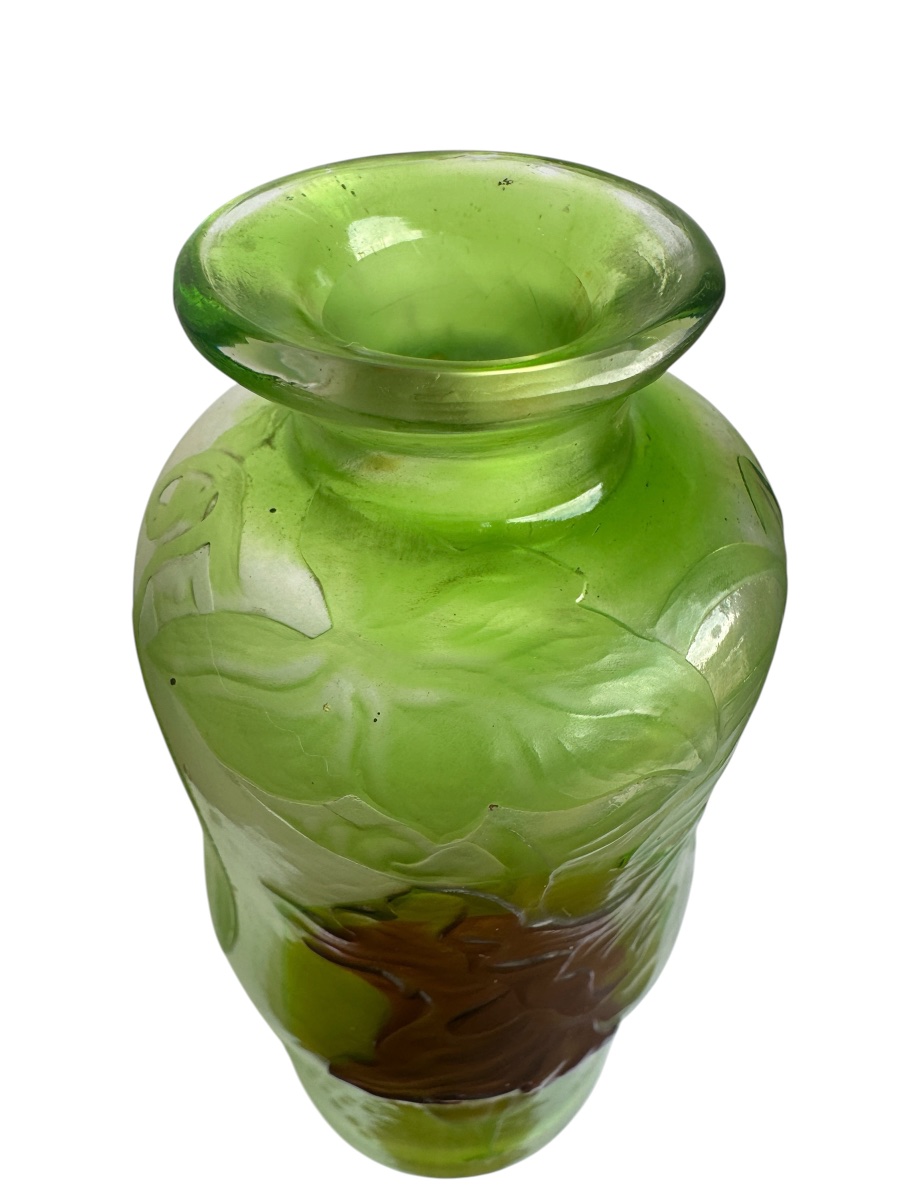 Désiré Christian Frères et fils, Meisenthal- Vase aux Courgettes-photo-7