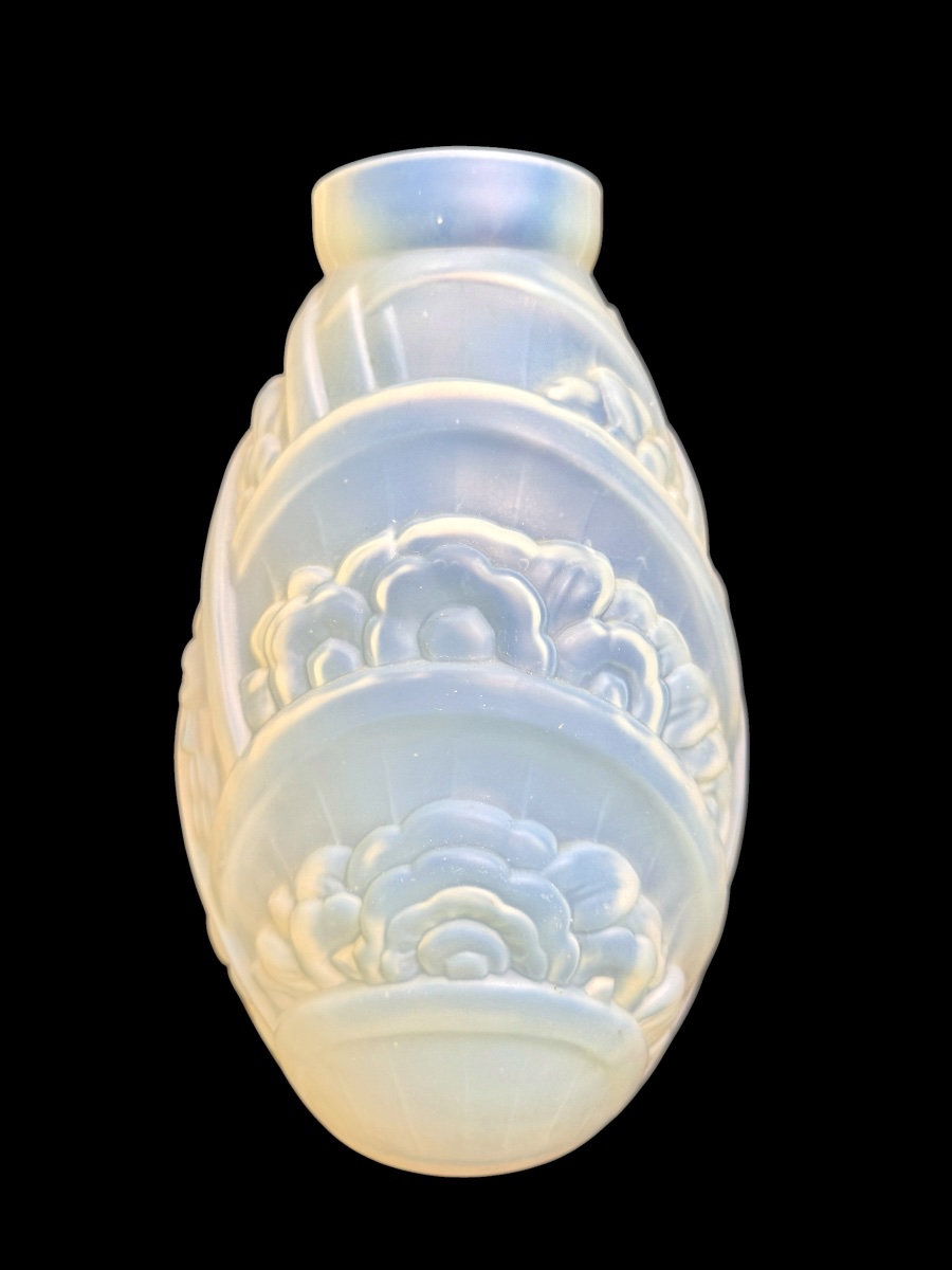 Muller Frères Lunéville - "arcs Fleuris" Opalescent Vase-photo-2