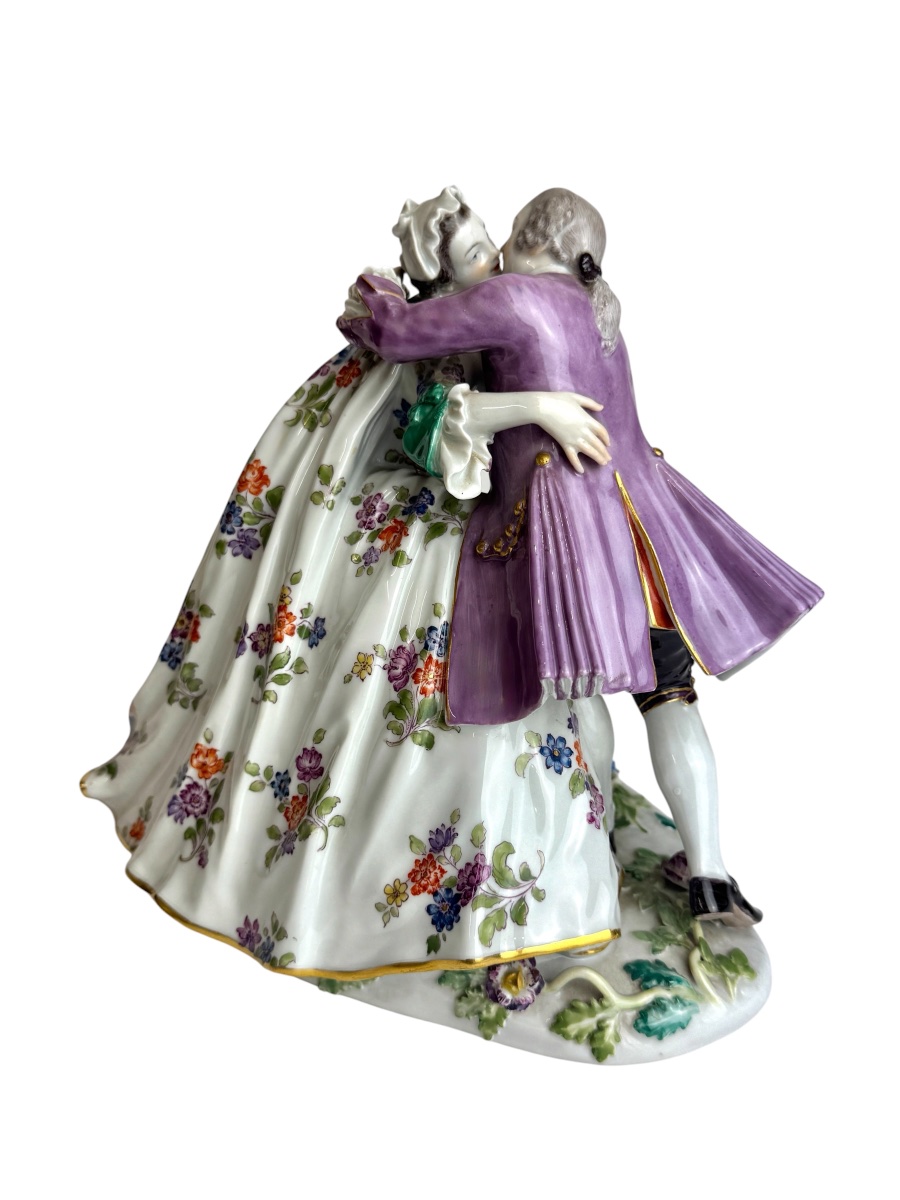 Meissen - Groupe en porcelaine d'amoureux-photo-3