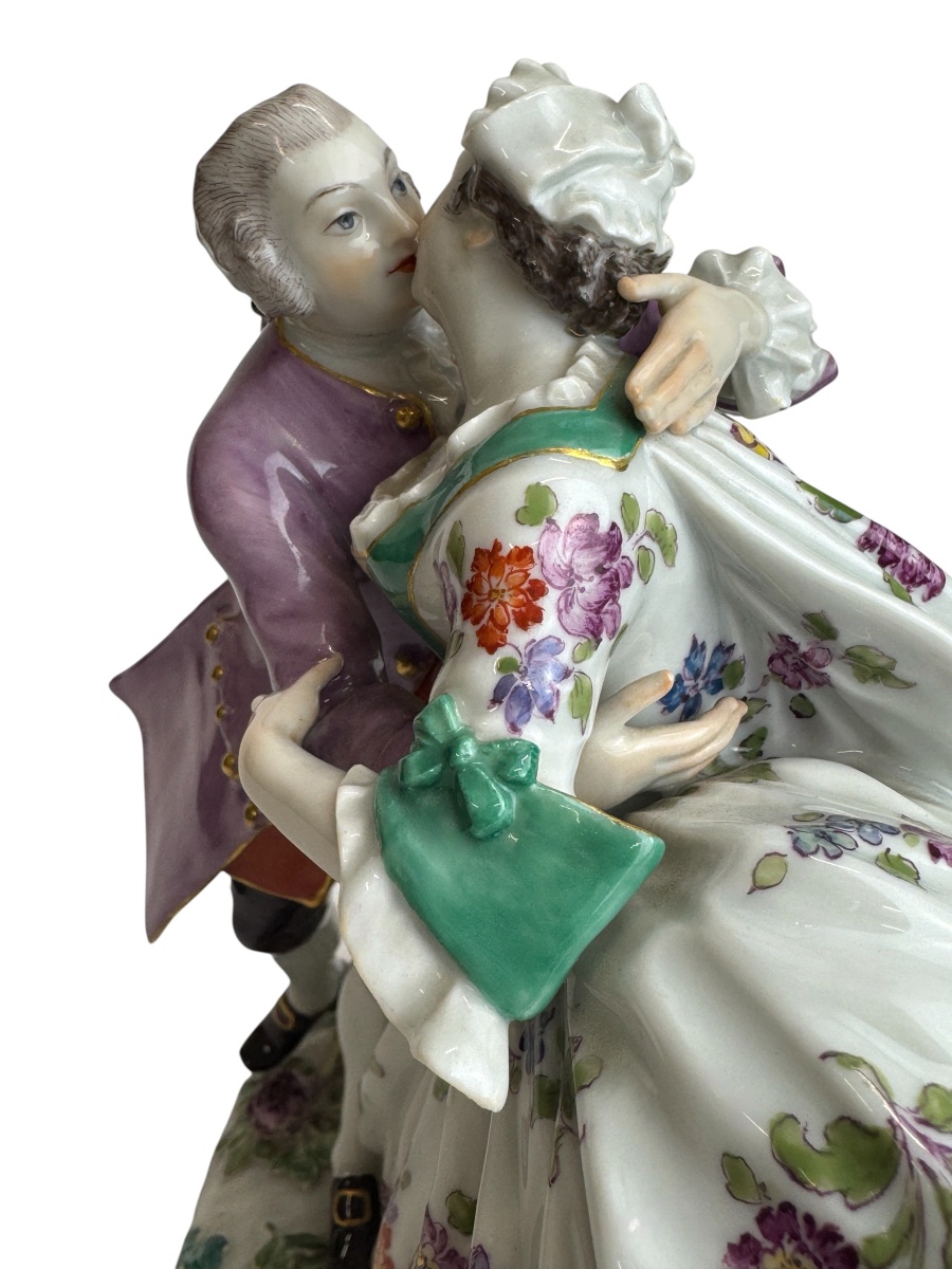 Meissen - Groupe en porcelaine d'amoureux-photo-1