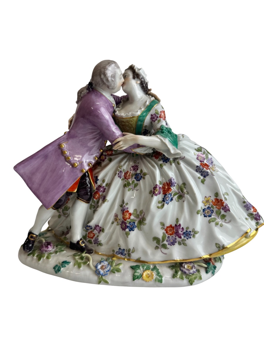 Meissen - Groupe en porcelaine d'amoureux
