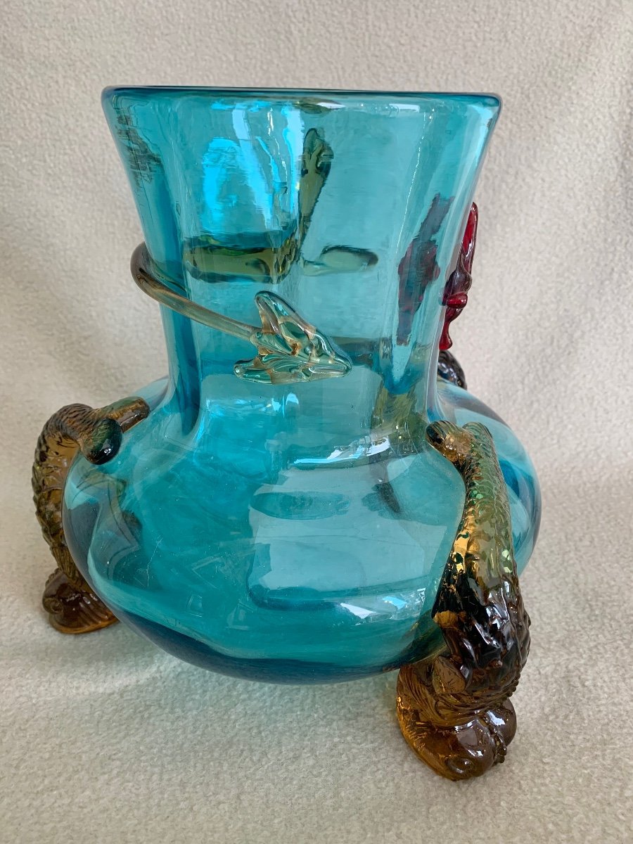 Cristallerie De Sèvres - Vase Tripode Aux Dauphins -photo-2