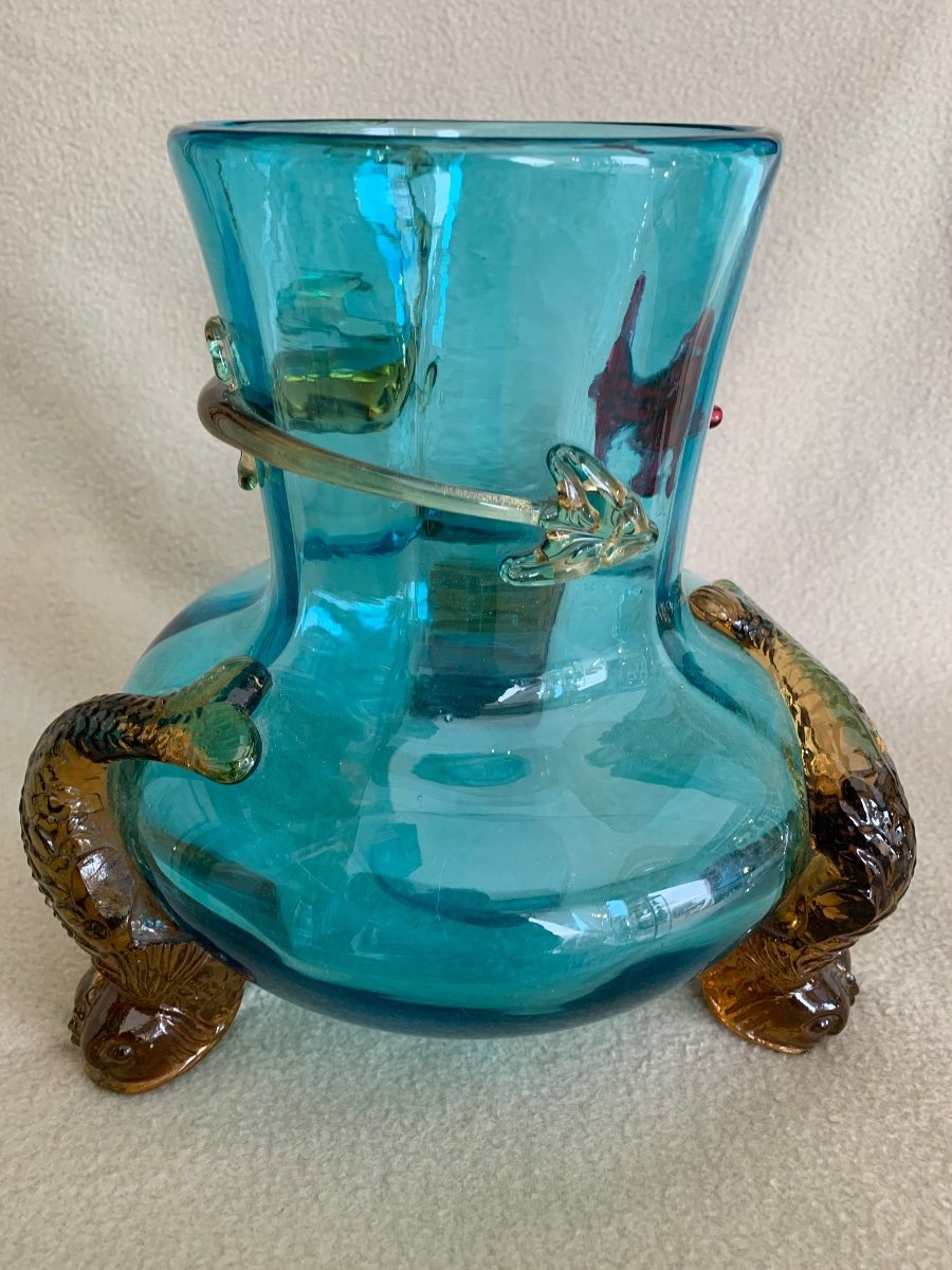 Cristallerie De Sèvres - Vase Tripode Aux Dauphins -photo-5