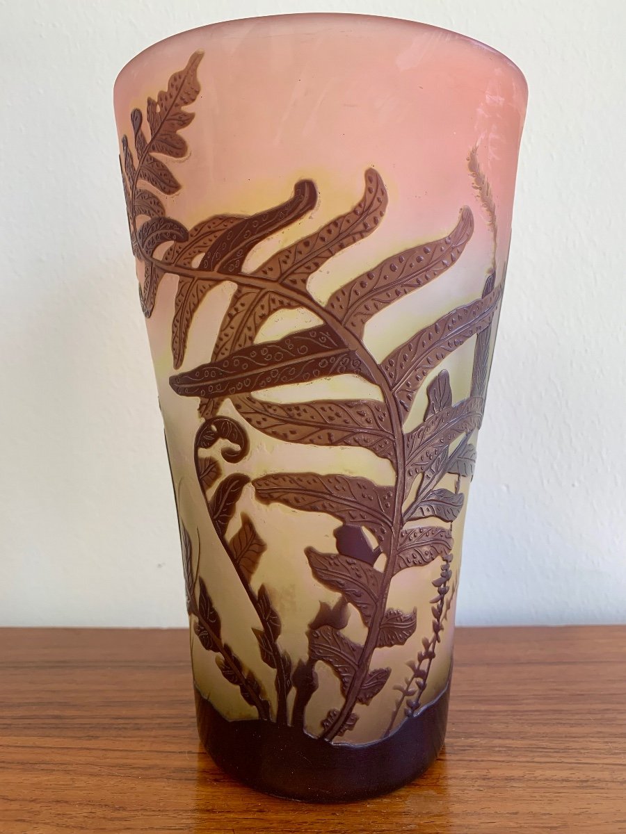 Gallé, Vase With Ferns