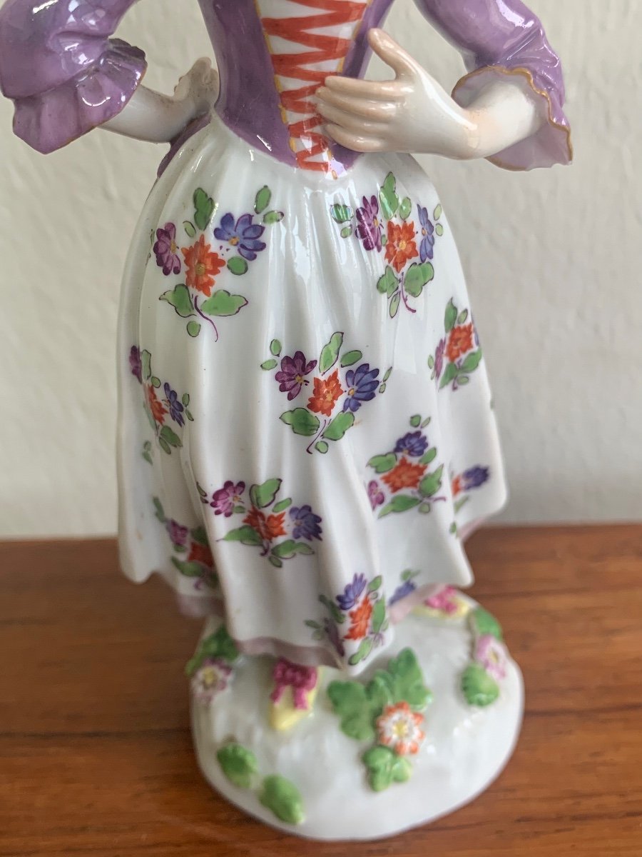 Meissen, Porcelain Figurine From The Series Musicians And Dancers-photo-2