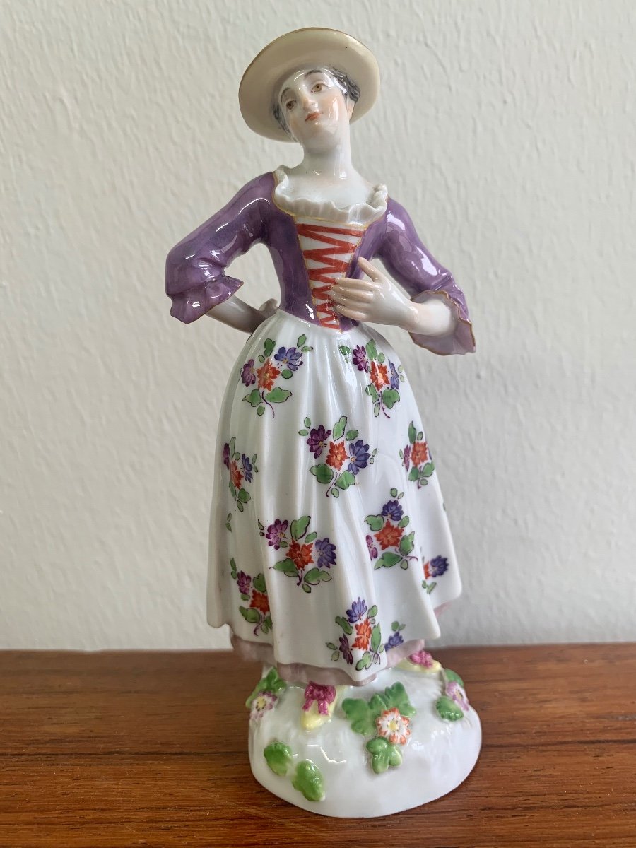 Meissen, Porcelain Figurine From The Series Musicians And Dancers