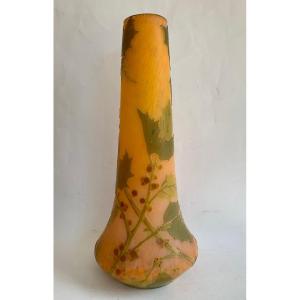 Legras, Vase à Décor De Houx 