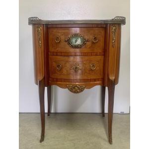 Small Louis XV Style Commode In The Taste Of François Linke.