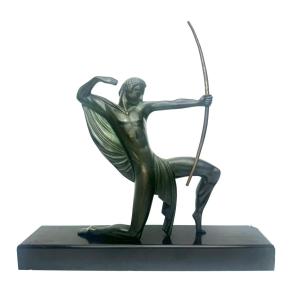 Decoux - Art Deco Bronze Sculpture - The Archer