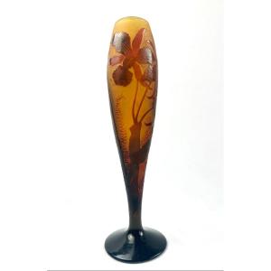 d'Argental - Vase With Cattleya Orchid Decoration